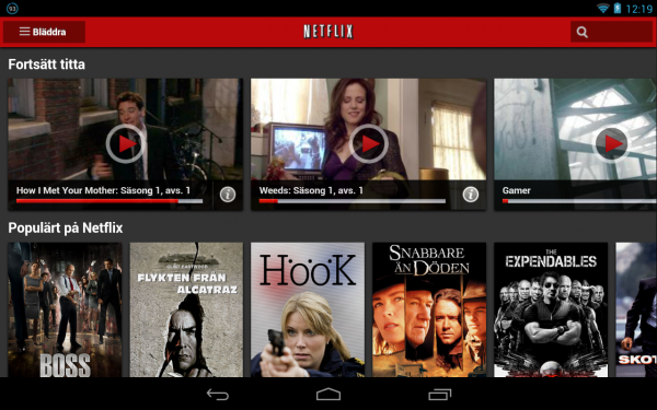 Netflix – domineras av svart och rött